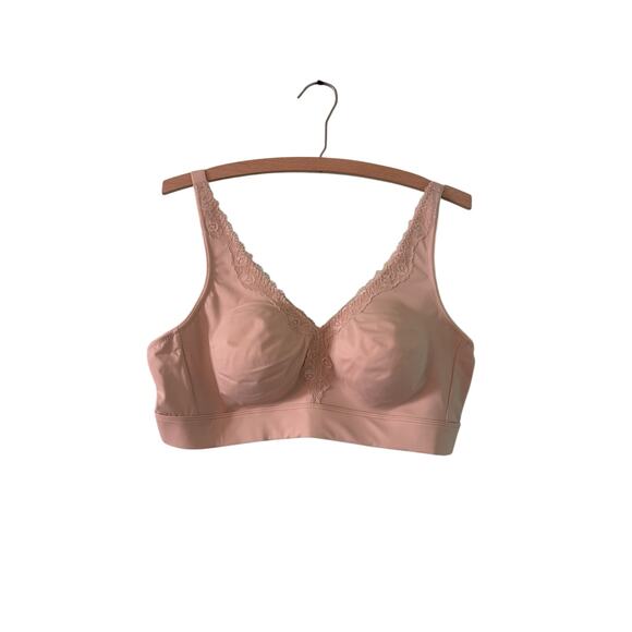 AISILIN 42B Beige Wireless Cotton Full Coverage Comfort Support Bra - Picture 1 of 4